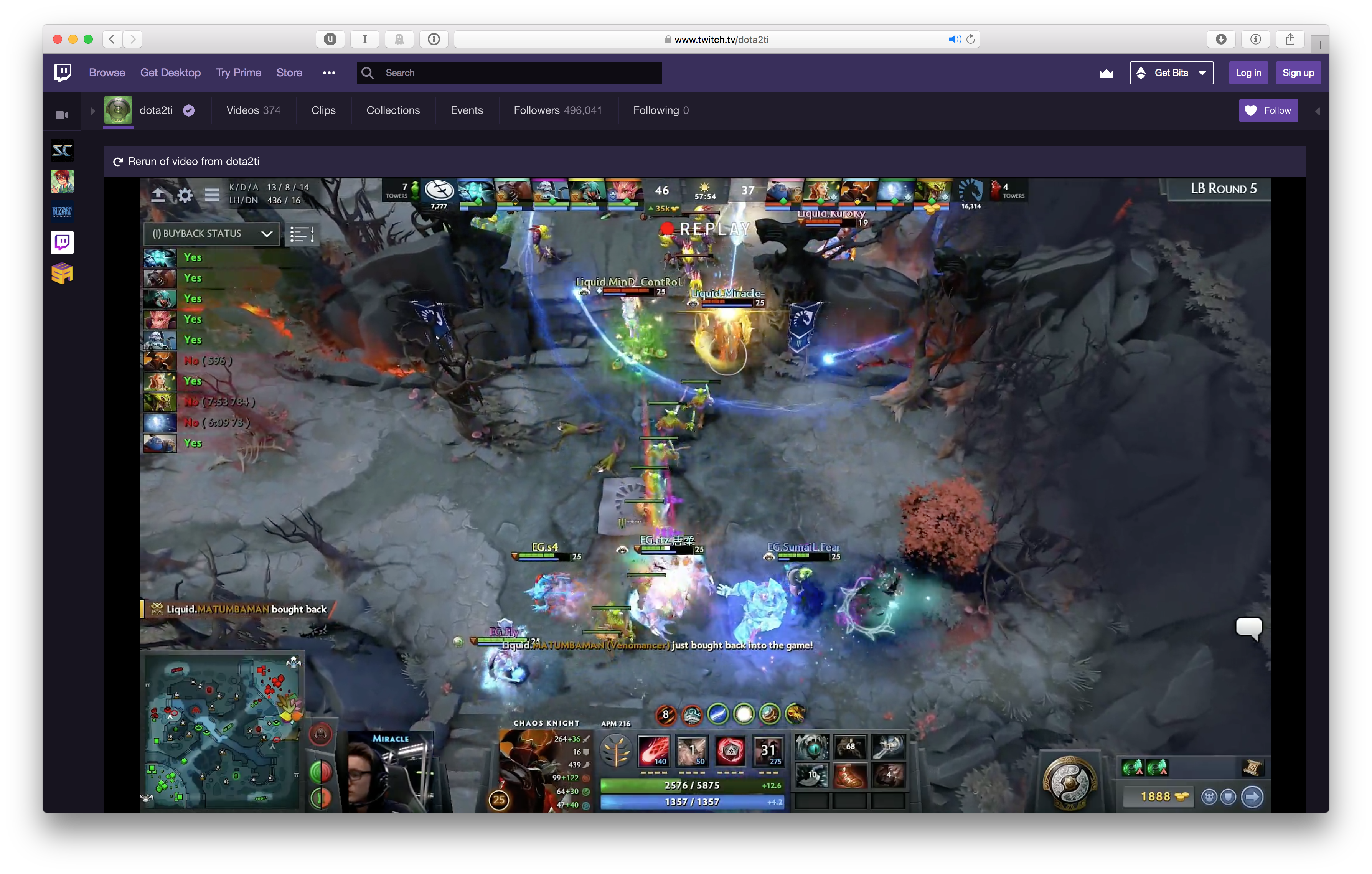 twitch full screen video player